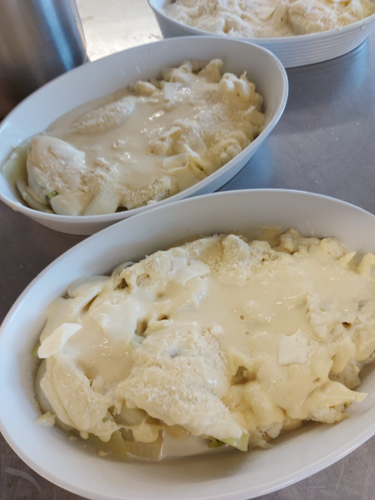 Finocchi e cavolfiori gratinati con salsa mornay