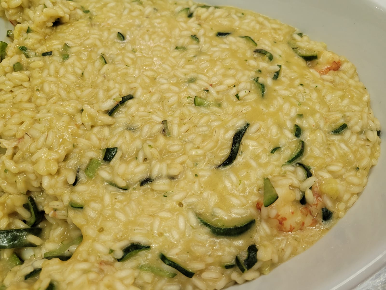 Risotto di gamberi e zucchine